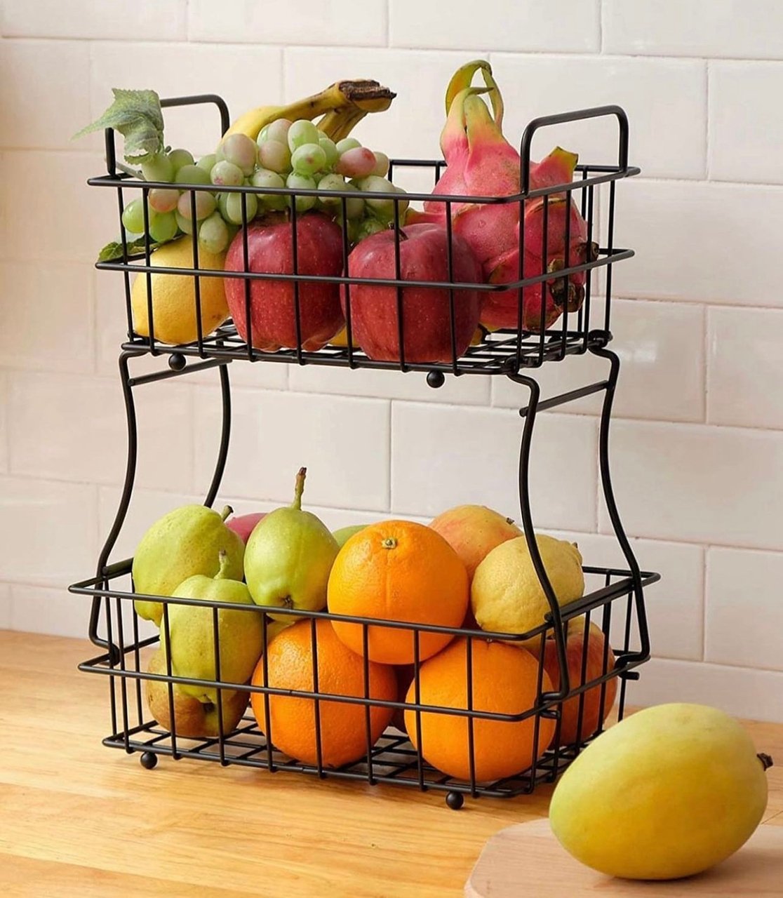 Double Rack Fruit Basket Dairy of A kitchen Lover